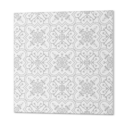 Panou decorativ pătrat Model decorativ de flori cu ornamente