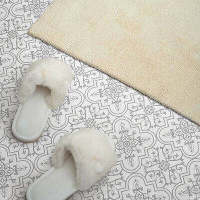 Panou decorativ pătrat Model decorativ de flori cu ornamente
