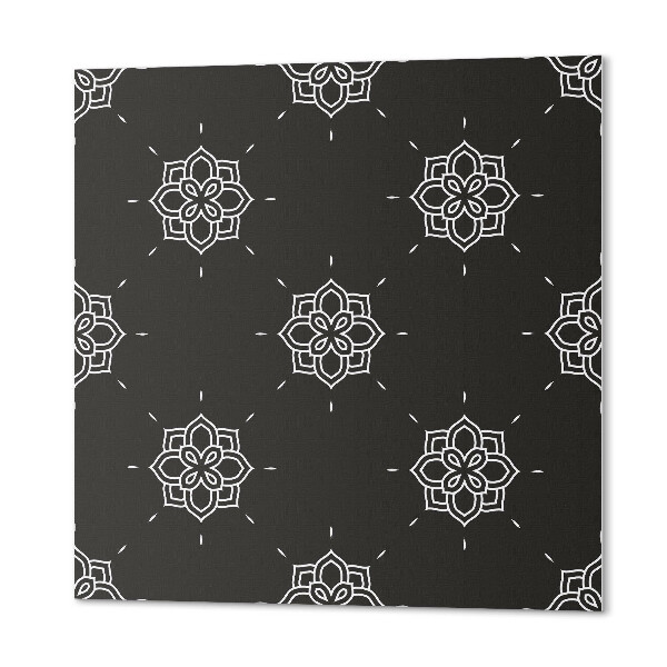 Panou decorativ bucatarie pătrat Model de flori