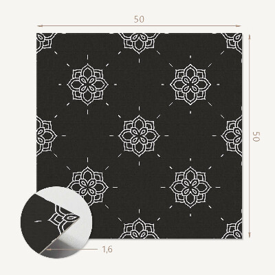 Panou decorativ bucatarie pătrat Model de flori