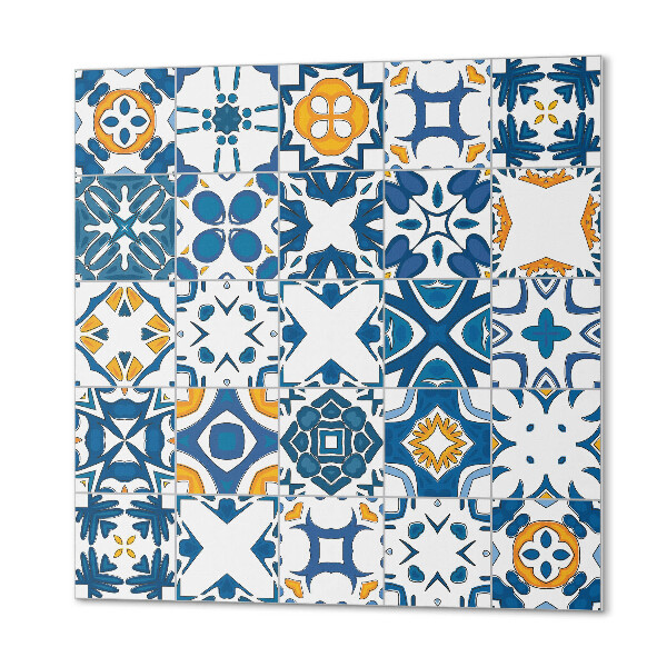 Panou decorativ bucatarie pătrat Geometria mozaicurilor în compoziție