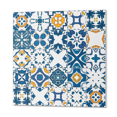 Panou decorativ bucatarie pătrat Geometria mozaicurilor în compoziție