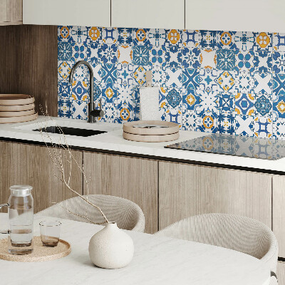 Panou decorativ bucatarie pătrat Geometria mozaicurilor în compoziție