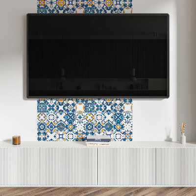 Panou decorativ bucatarie pătrat Geometria mozaicurilor în compoziție