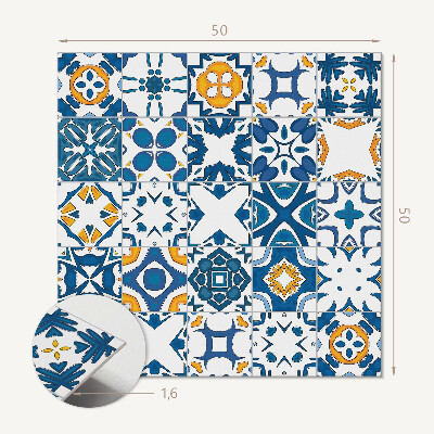 Panou decorativ bucatarie pătrat Geometria mozaicurilor în compoziție