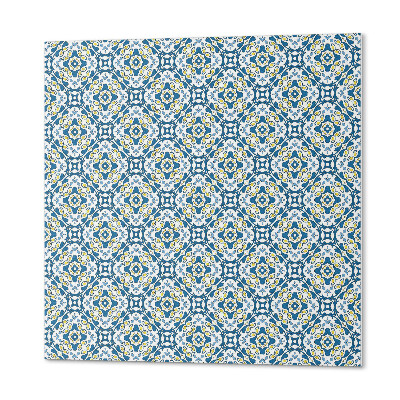 Panou decorativ bucatarie pătrat Geometric cu model floral