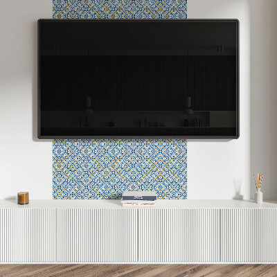 Panou decorativ bucatarie pătrat Geometric cu model floral