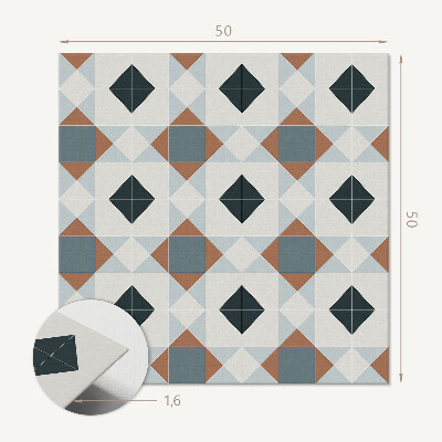 Panou decorativ pătrat Geometrie în stil gresie