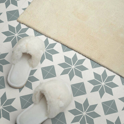 Panou decorativ bucatarie pătrat Modele florale în compoziții geometrice