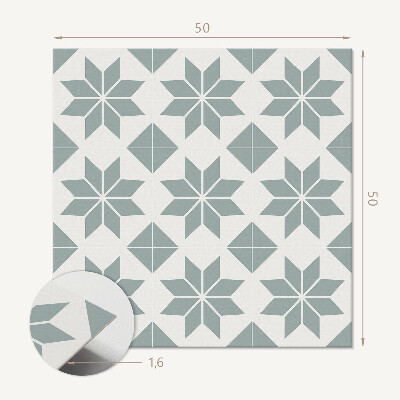 Panou decorativ bucatarie pătrat Modele florale în compoziții geometrice