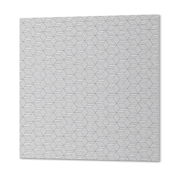 Panou decorativ bucatarie pătrat Model modern de frunze hexagonale