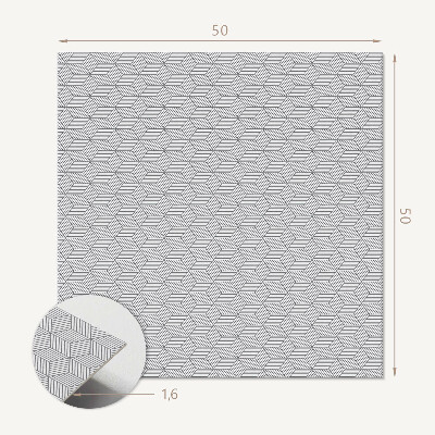 Panou decorativ bucatarie pătrat Model modern de frunze hexagonale