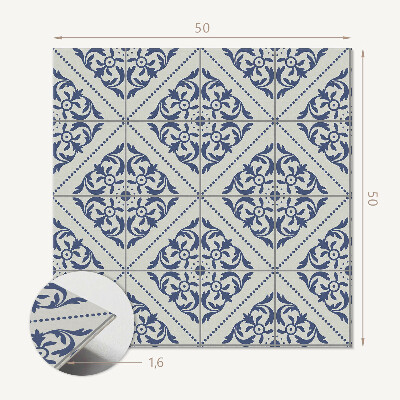 Panou decorativ bucatarie pătrat Inspirări grafice florale