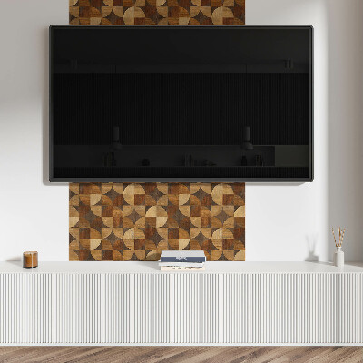 Panou decorativ pătrat Motiv din lemn în stil geometric