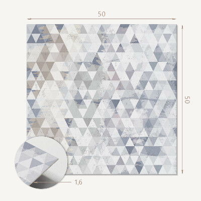 Panou decorativ bucatarie pătrat Stil geometric cu triunghiuri