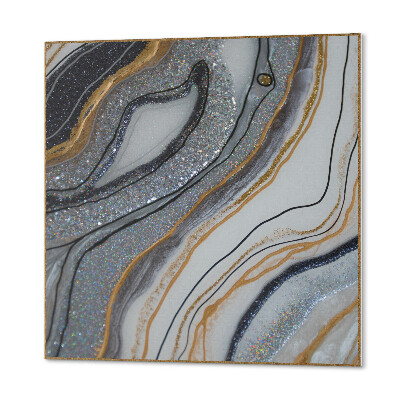 Panou decorativ pătrat Valuri abstracte în stil luminos