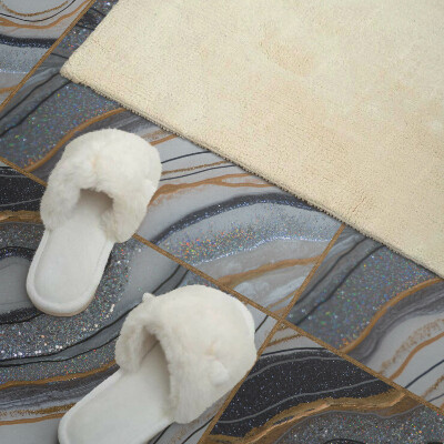 Panou decorativ pătrat Valuri abstracte în stil luminos