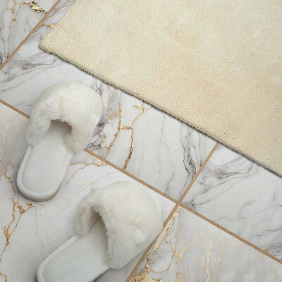 Panou decorativ bucatarie pătrat Motiv de marmură cu vene subtile