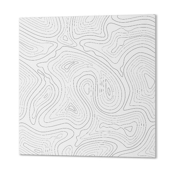 Panou decorativ pătrat Linii într-un stil abstract ondulat