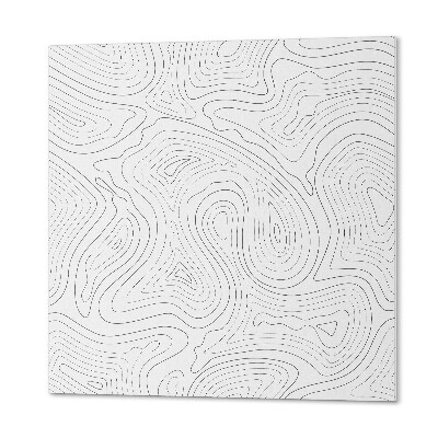 Panou decorativ pătrat Linii într-un stil abstract ondulat