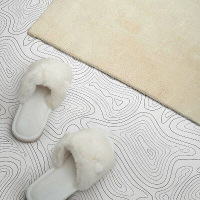 Panou decorativ pătrat Linii într-un stil abstract ondulat