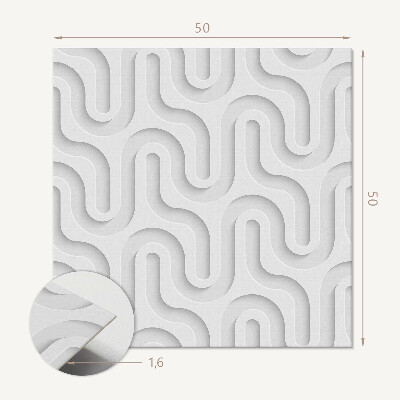 Panou decorativ pătrat Valuri în efect 3D