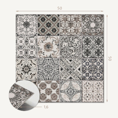 Panou decorativ pătrat Modele elegante din epoca vintage