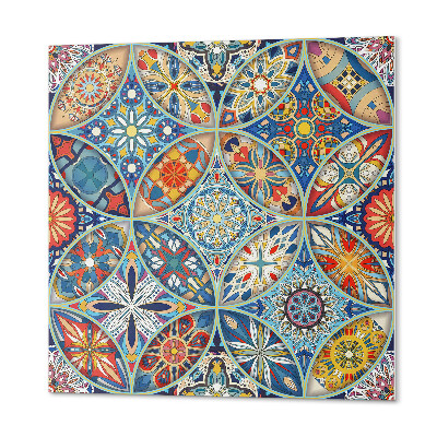 Panou decorativ bucatarie pătrat Geometrie mozaică în simetrie