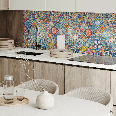Panou decorativ bucatarie pătrat Geometrie mozaică în simetrie