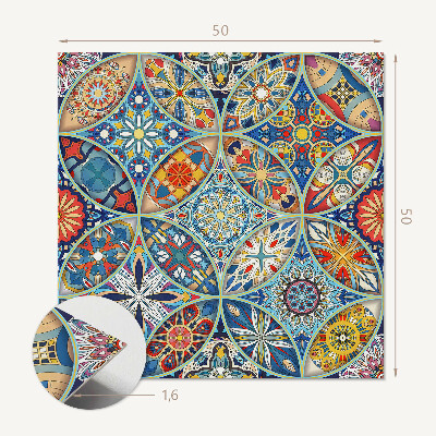 Panou decorativ bucatarie pătrat Geometrie mozaică în simetrie