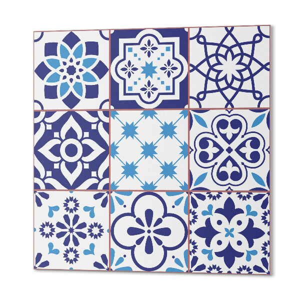 Panou decorativ bucatarie pătrat Motive cu gresie în forme geometrice