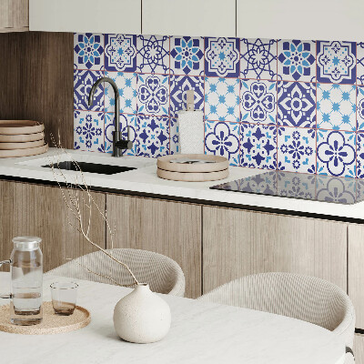 Panou decorativ bucatarie pătrat Motive cu gresie în forme geometrice