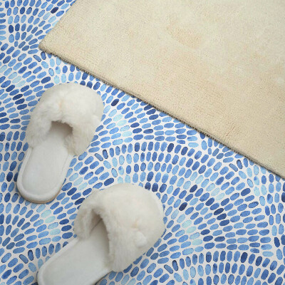 Panou decorativ bucatarie pătrat Valuri în stil acuarelă