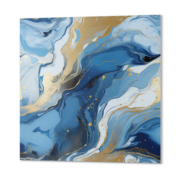 Panou decorativ bucatarie pătrat Pete creative și valuri în abstracție