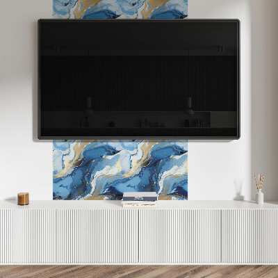 Panou decorativ bucatarie pătrat Pete creative și valuri în abstracție