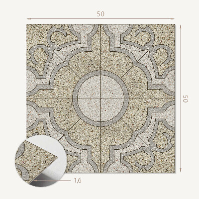 Panou decorativ pătrat Model de mozaic cu detalii decorative