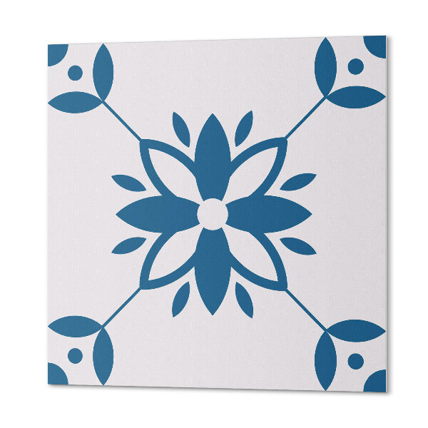 Panou decorativ bucatarie pătrat Model floral cu accente de frunze