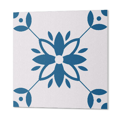 Panou decorativ bucatarie pătrat Model floral cu accente de frunze