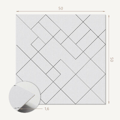 Panou decorativ pătrat Forme de linii abstracte