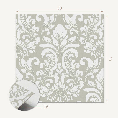 Panou decorativ bucatarie pătrat Modele decorative de plante cu ornamente