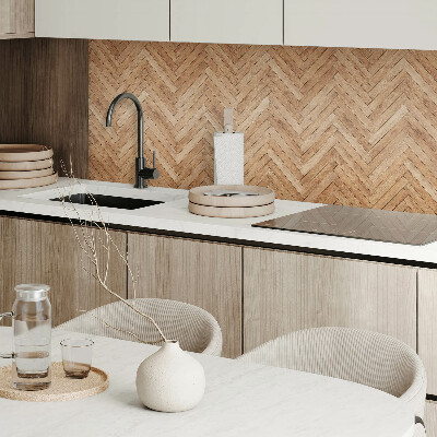 Panou decorativ pătrat Model în scheletă cu efect de scândură
