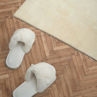 Panou decorativ pătrat Model în scheletă cu efect de scândură