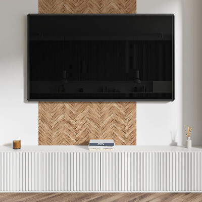 Panou decorativ pătrat Model în scheletă cu efect de scândură