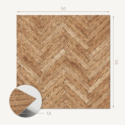 Panou decorativ pătrat Model în scheletă cu efect de scândură