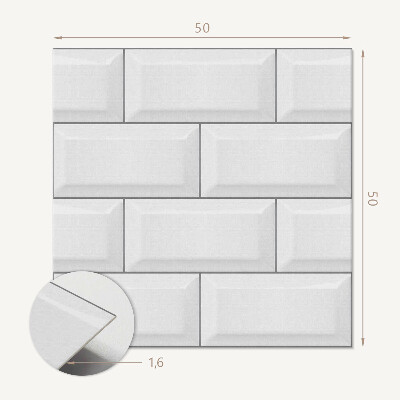 Panou decorativ pătrat Motiv cărămidă în design minimalist