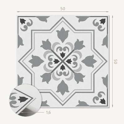 Panou decorativ pătrat Accente florale într-o ediție elegantă