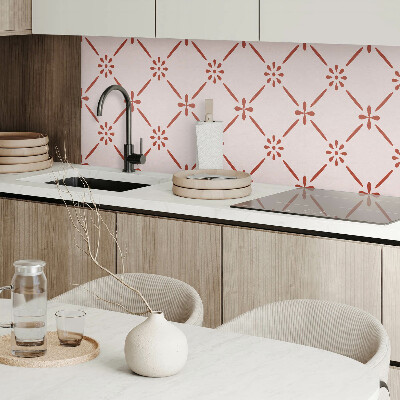 Panou decorativ bucatarie pătrat Model floral clasic