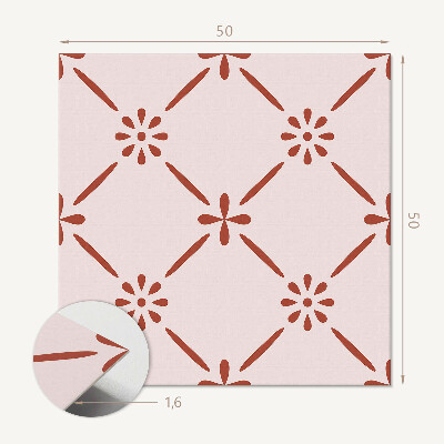 Panou decorativ bucatarie pătrat Model floral clasic