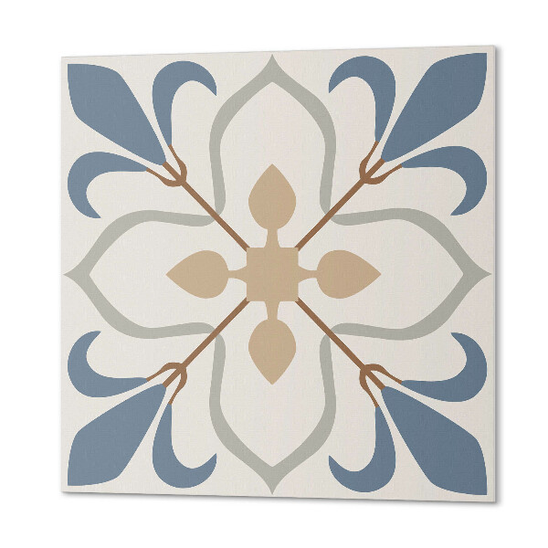 Panou decorativ bucatarie pătrat Design floral cu frunze