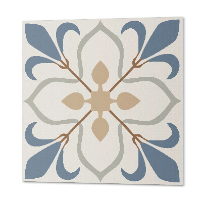 Panou decorativ bucatarie pătrat Design floral cu frunze